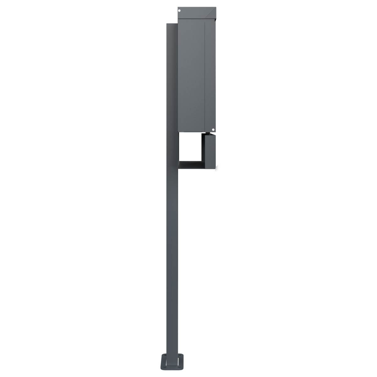 Design Standbriefkasten BRENTANO® ST-BP mit Zeitungsfach - Design Elegance 2 - RAL nach Wahl