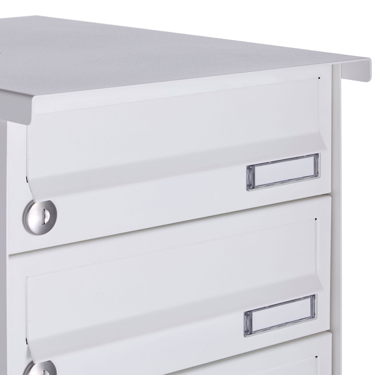5er Standbriefkasten Design BASIC 385P-9016 ST-T - RAL 9016 verkehrsweiß