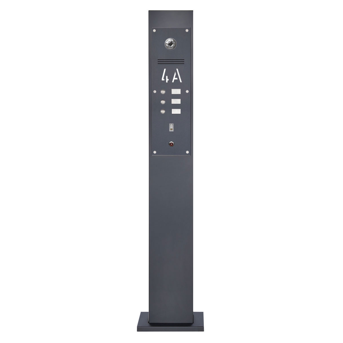 Pedestal para timbre de diseño - acero inoxidable con recubrimiento en polvo V2A - 3 partes - INDIVIDUAL
