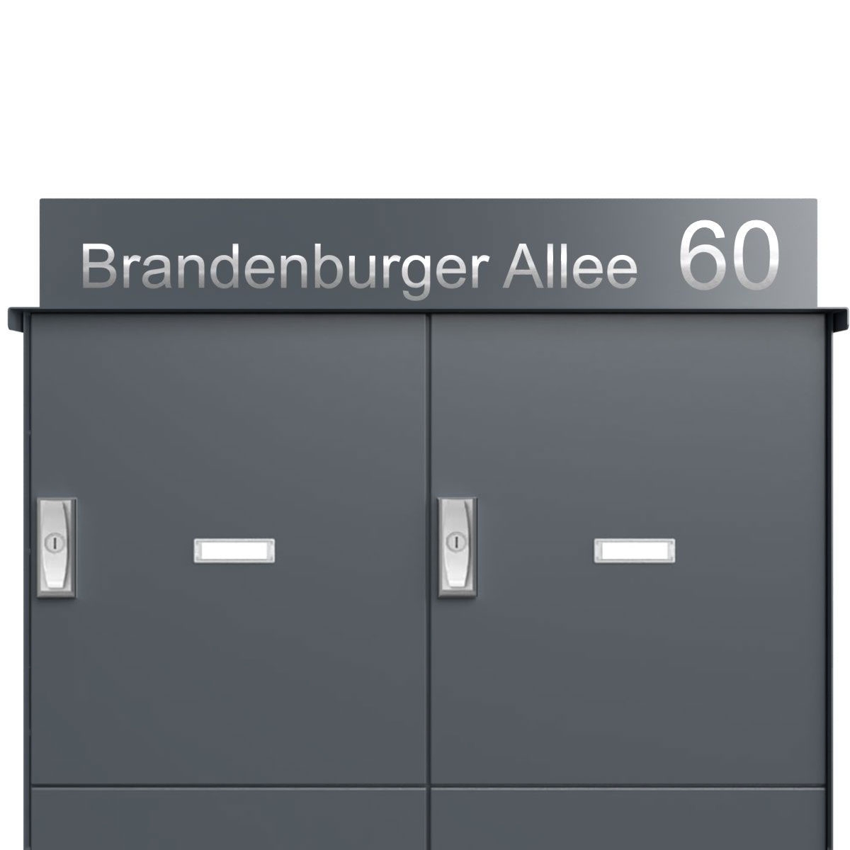 9er 3x3 Edelstahl Paketfachanlage BASIC Plus 863X STL mit Paketfach 440x370 - Farbe nach Wahl