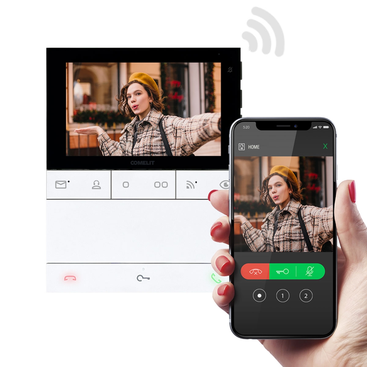 Stacja domowa COMELIT LS8741 - głośnomówiący monitor wewnętrzny LOGOS 5″ Wi-Fi z funkcją mobilną Stacja domowa COMELIT LS8741 - głośnomówiący monitor wewnętrzny LOGOS 5″ Wi-Fi z funkcją mobilną