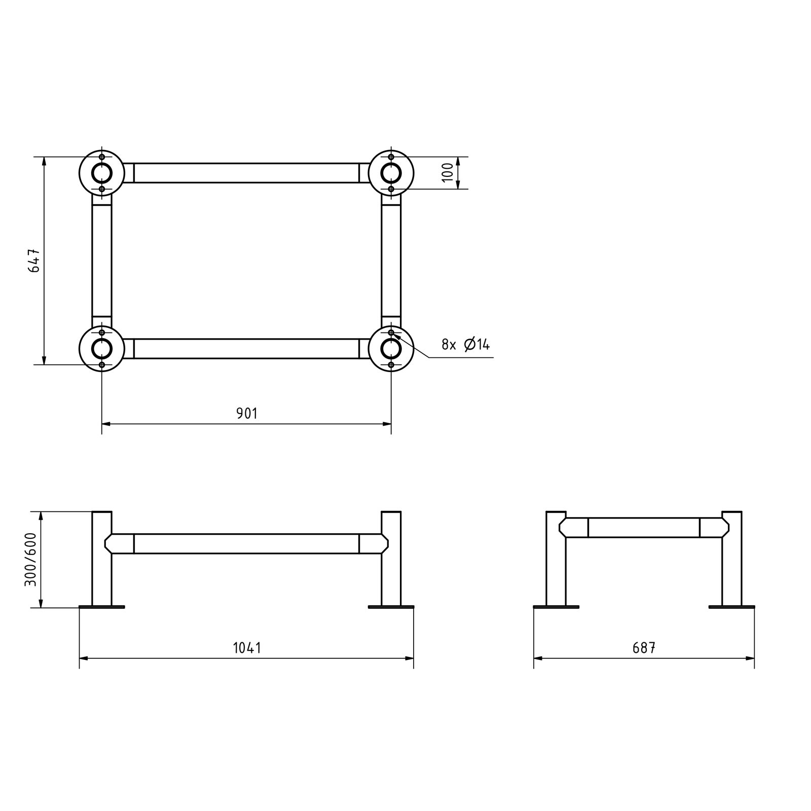 dbfd40d90c6a56aed3e48b5534fd9b01d6f564f9 Impact protection 672 ST-R - suitable for columns & pillars - polished V2A stainless steel