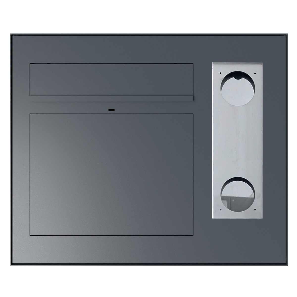 Design surface-mounted letterbox GRIMM - Colour of your choice - GIRA System 106 - 3-gang prepared right