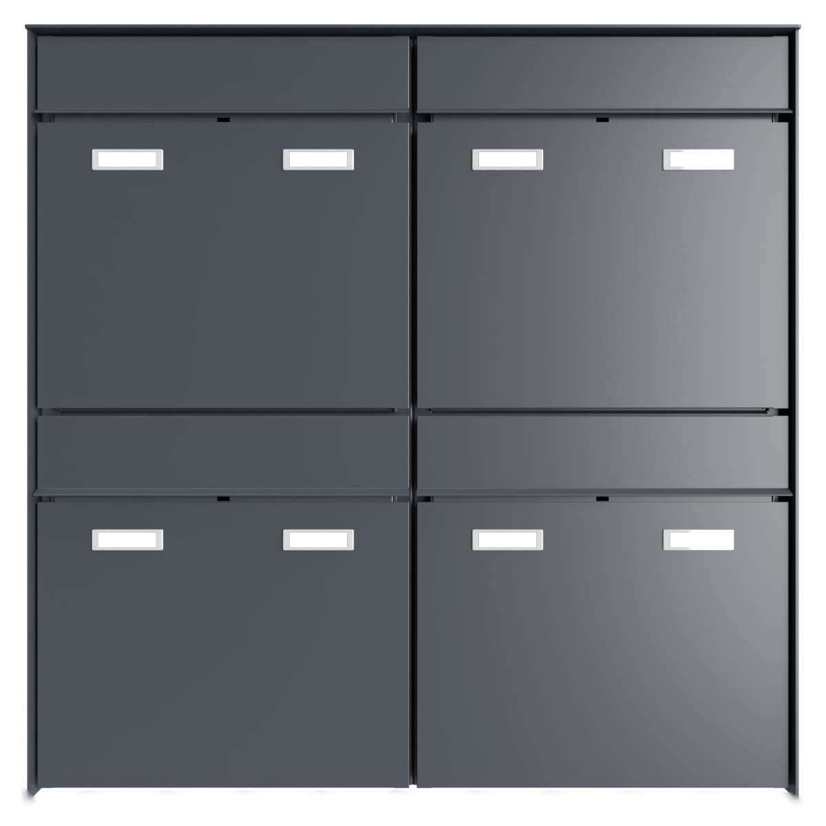4er 2x2 Design surface-mounted letterbox system GOETHE AP - RAL of your choice
