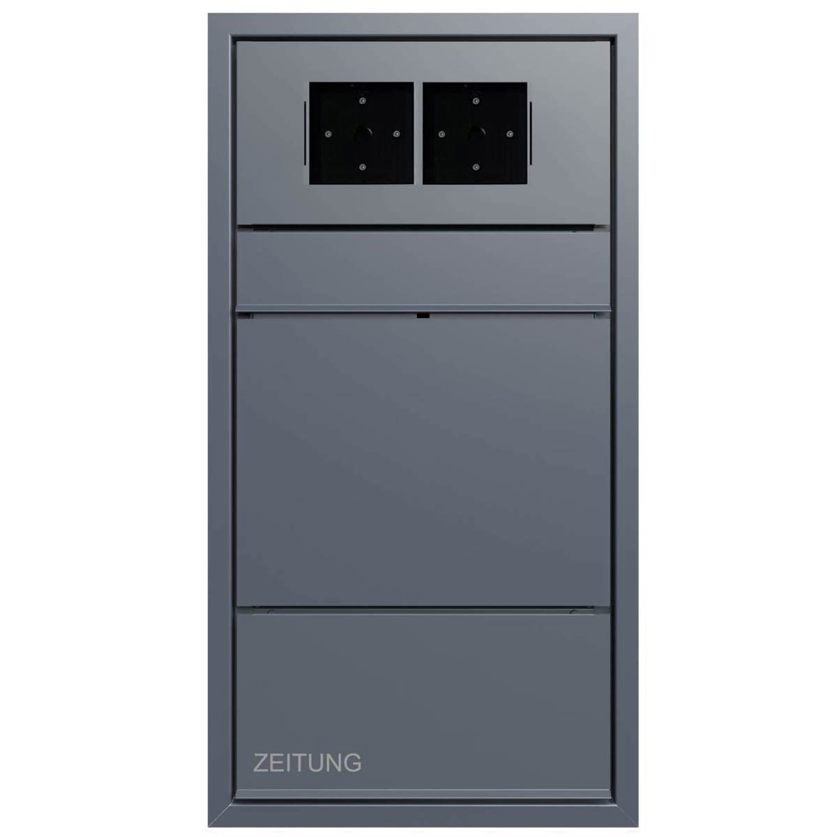 Cassetta per le lettere da incasso di design GOETHE UP - RAL a scelta - Scatola per campanello citofono