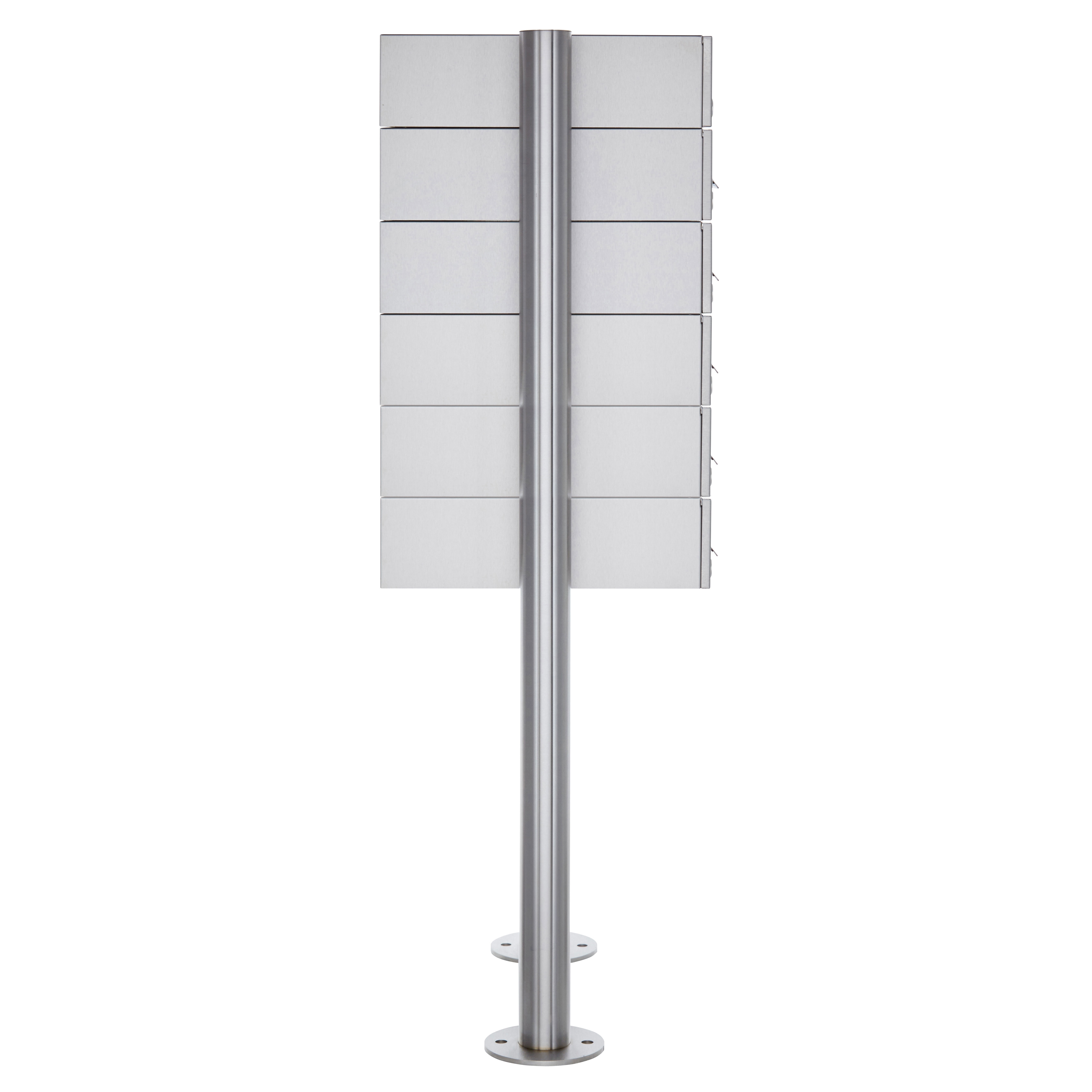 11 letterbox system freestanding Design BASIC 385-VA ST-R - stainless steel V2A, polished