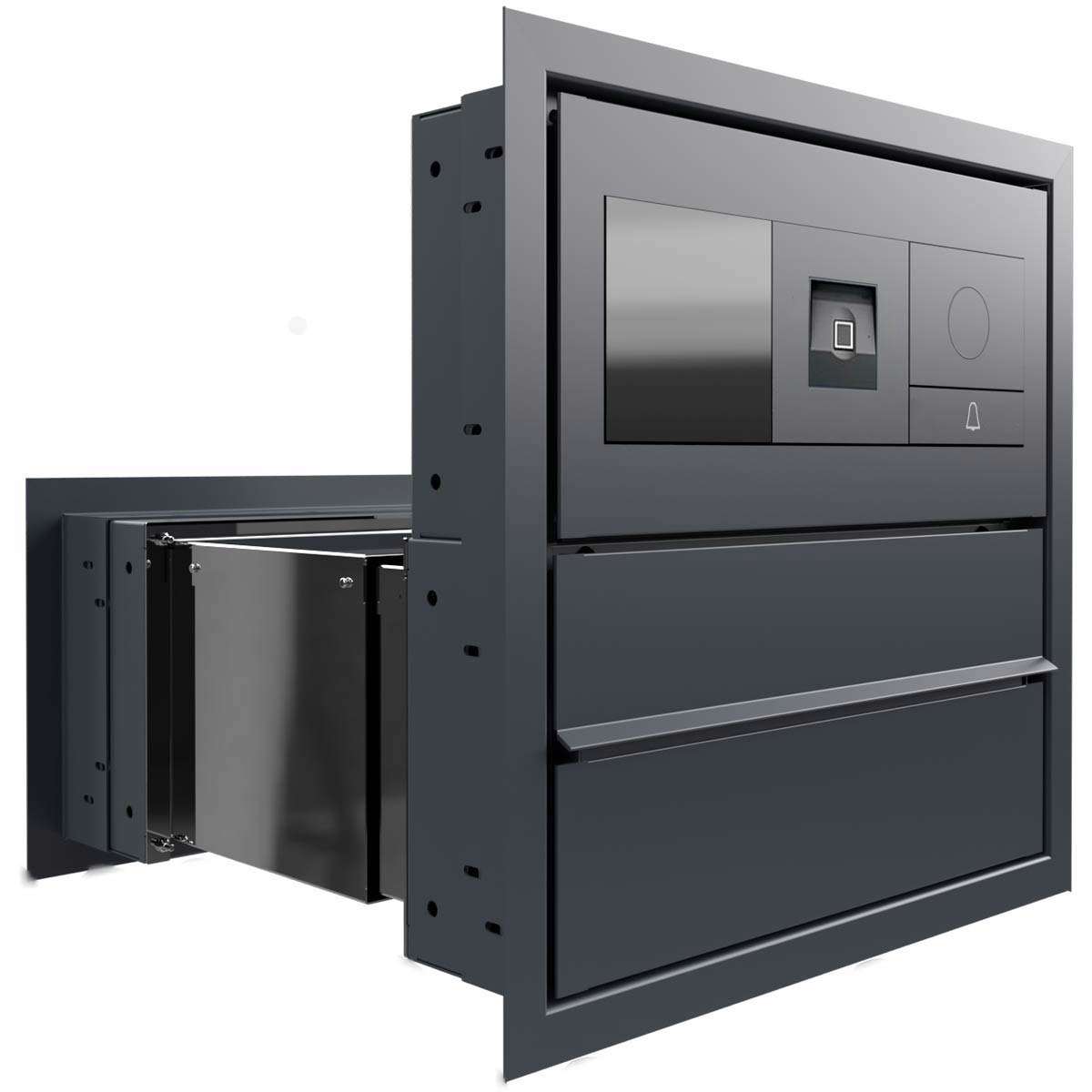 Cassetta per le lettere di design GOETHE MDW - RAL a scelta - Sistema GIRA 106 Keyless In - Set completo VIDEO Cassetta per le lettere di design GOETHE MDW - RAL a scelta - Sistema GIRA 106 Keyless In - Set completo VIDEO