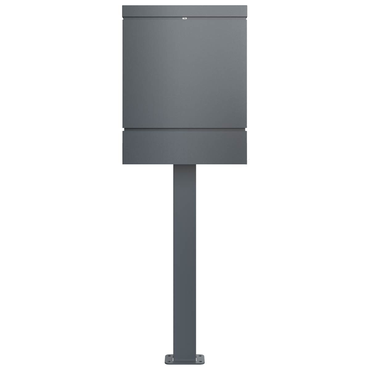 Design Standbriefkasten BRENTANO® ST-BP mit Zeitungsfach - RAL nach Wahl