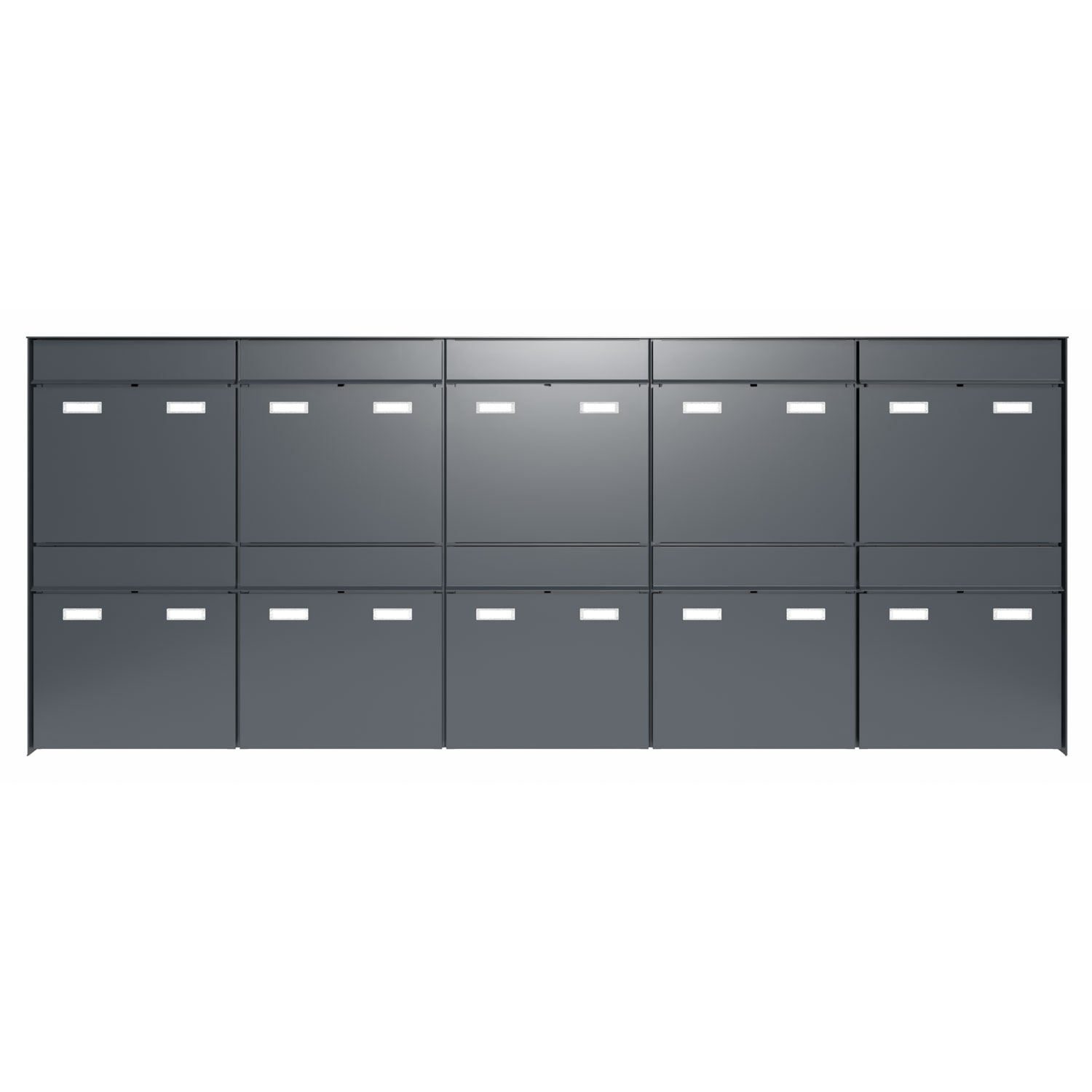 10er 5x2 Design Aufputz Briefkastenanlage GOETHE AP - RAL nach Wahl