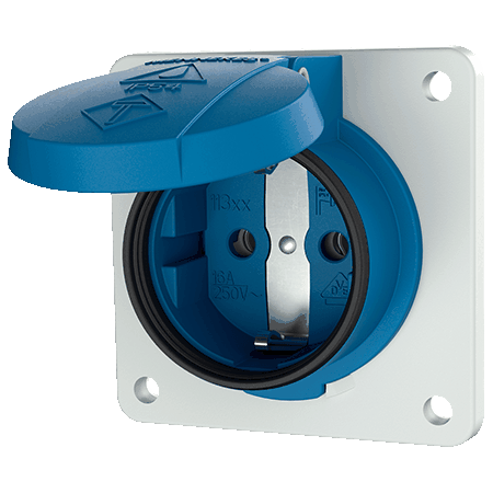 Surface-mounted socket outlet - SCHUKO® 16A 2 p+E 230V Surface-mounted socket outlet - SCHUKO® 16A 2 p+E 230V