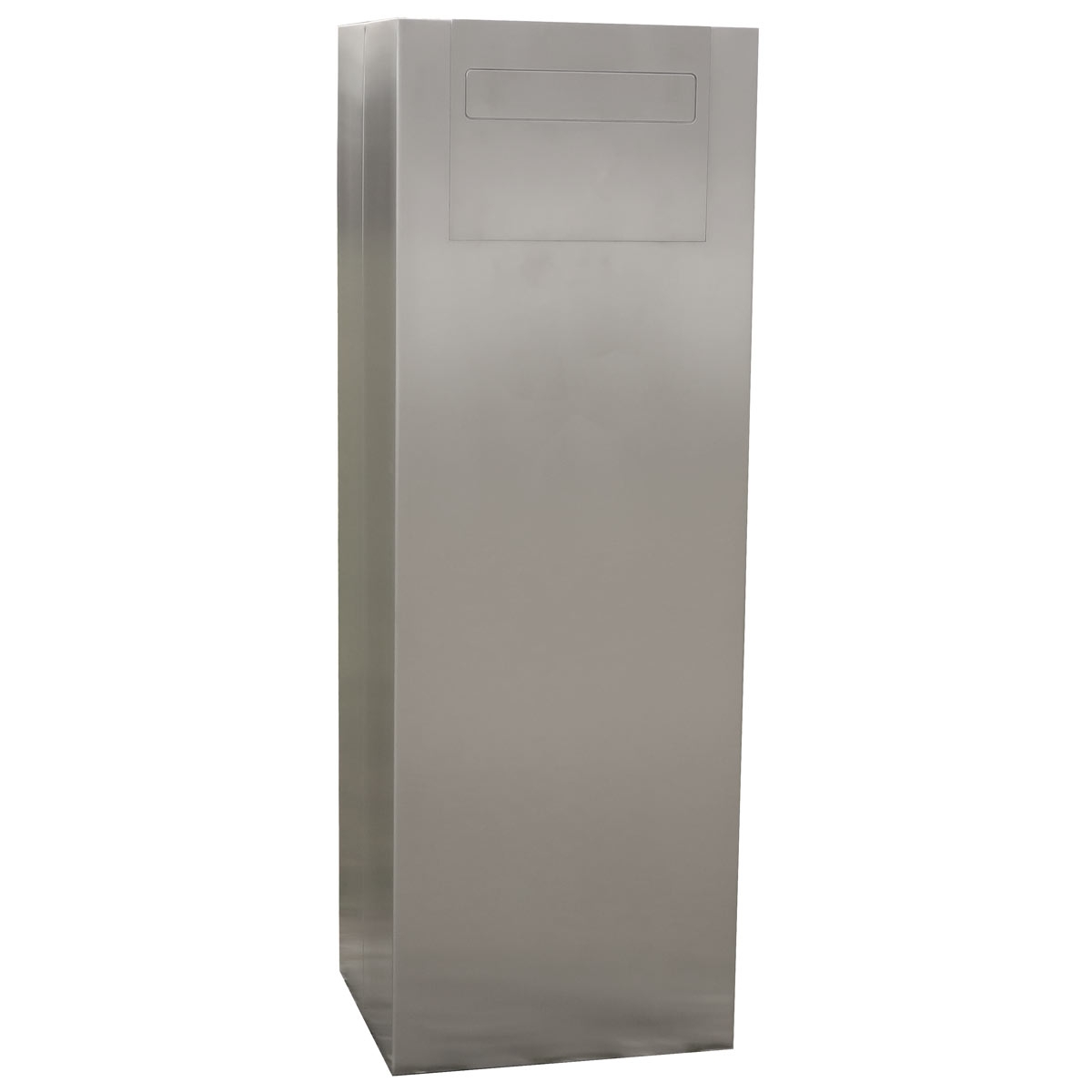 Security free-standing letterbox type 174B - Extra volume - Polished stainless steel - Removal from the rear Security free-standing letterbox type 174B - Extra volume - Polished stainless steel - Removal from the rear
