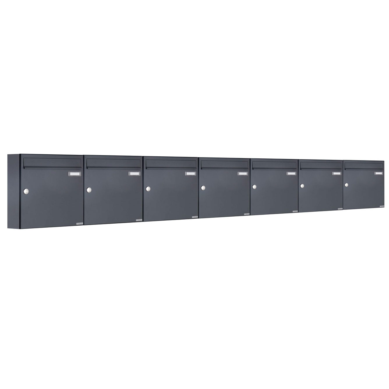 7x7x1 surface-mounted letterbox design BASIC 382A AP - RAL 7016 anthracite grey