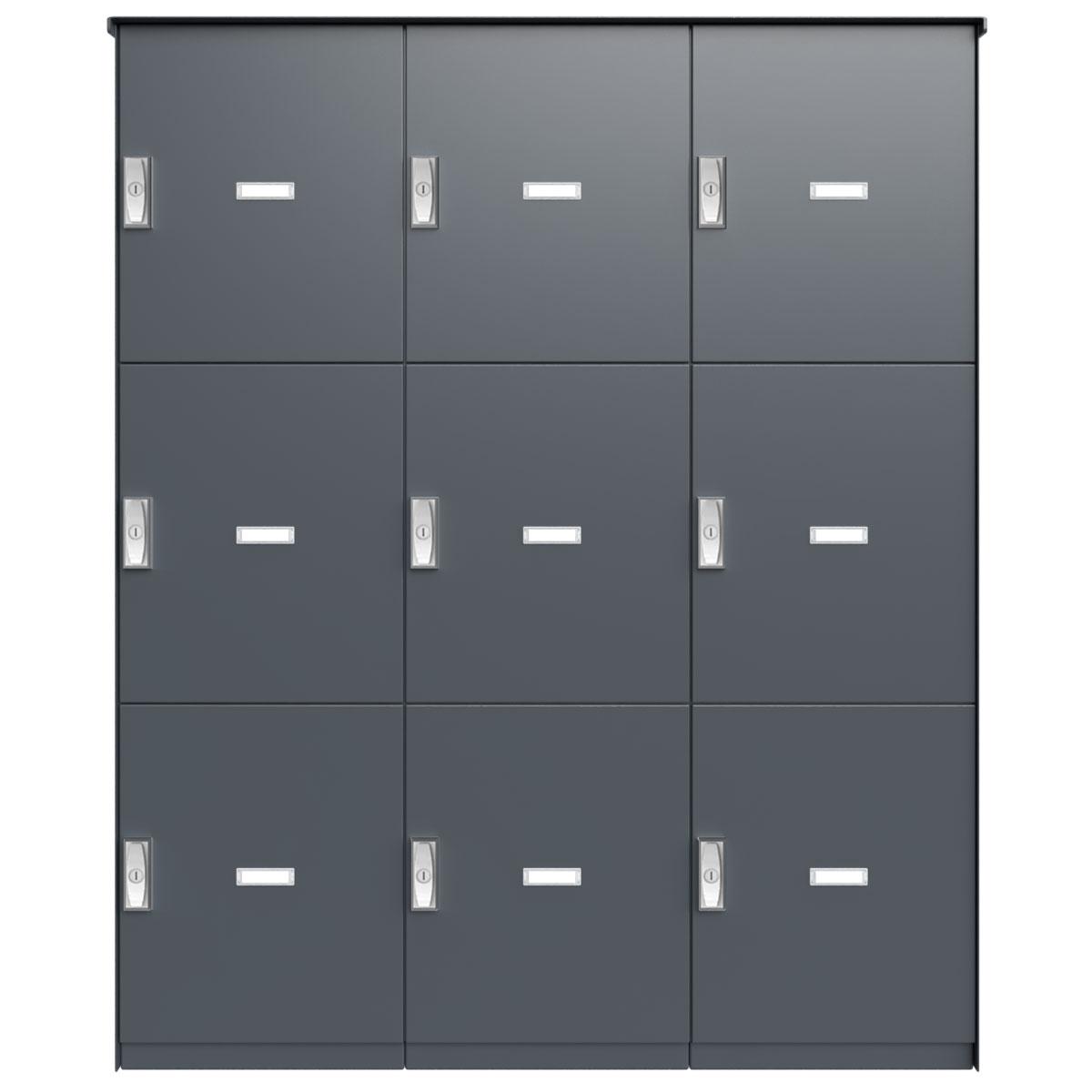 9er 3x3 Edelstahl Paketfachanlage BASIC Plus 863X STL mit Paketfach 440x370 - Farbe nach Wahl