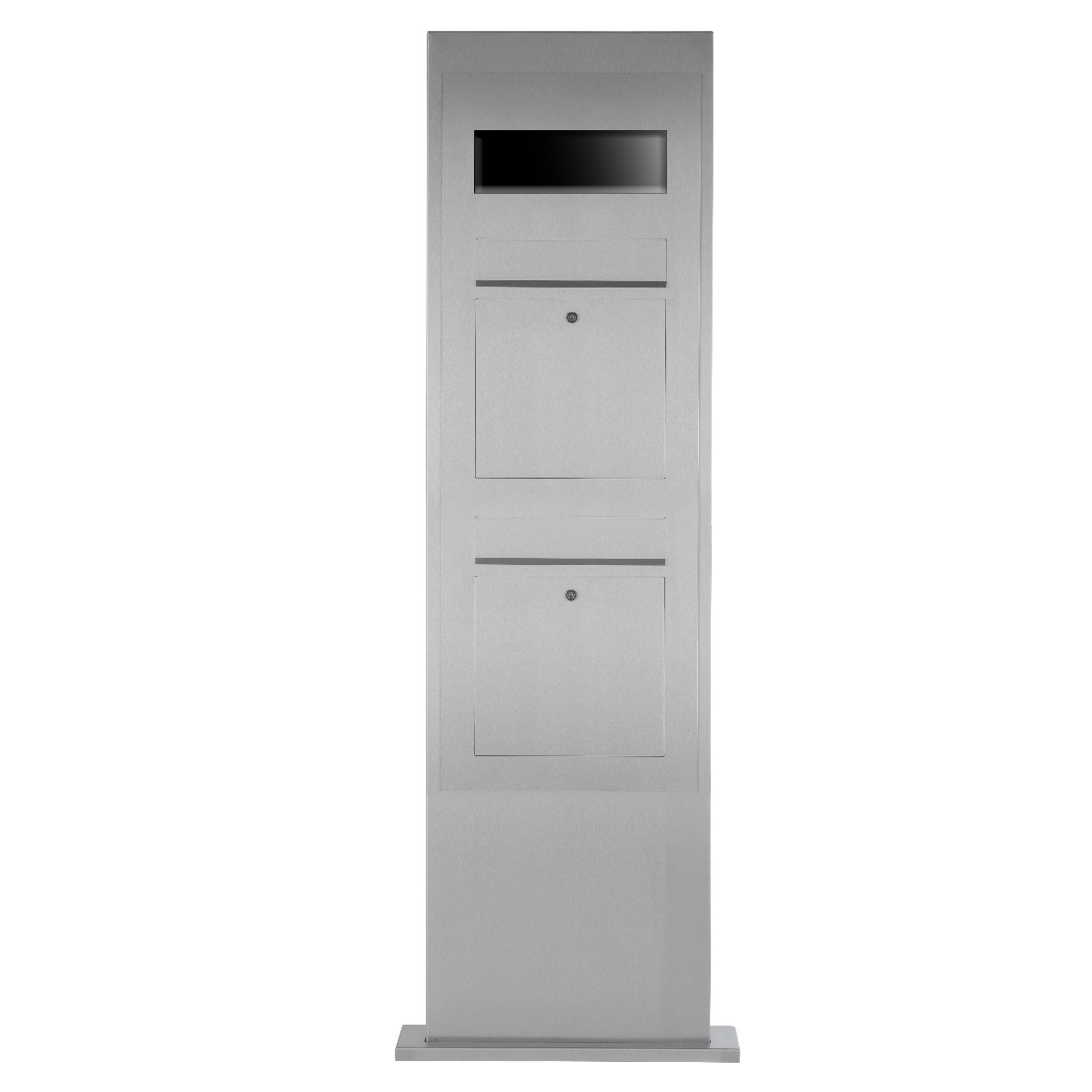 2-piece stainless steel letterbox column designer model BIG - GIRA System 106 - 3-gang prepared 2-piece stainless steel letterbox column designer model BIG - GIRA System 106 - 3-gang prepared