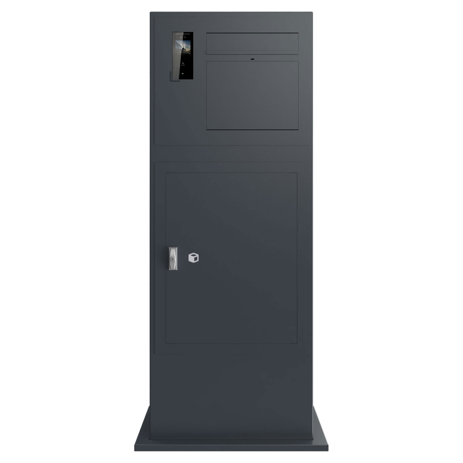 Design Briefkastenpaketsäule GRIMM - Farbe nach Wahl mit Ekinex Dico IP-Videosprechanlage links Design Briefkastenpaketsäule GRIMM - Farbe nach Wahl mit Ekinex Dico IP-Videosprechanlage links
