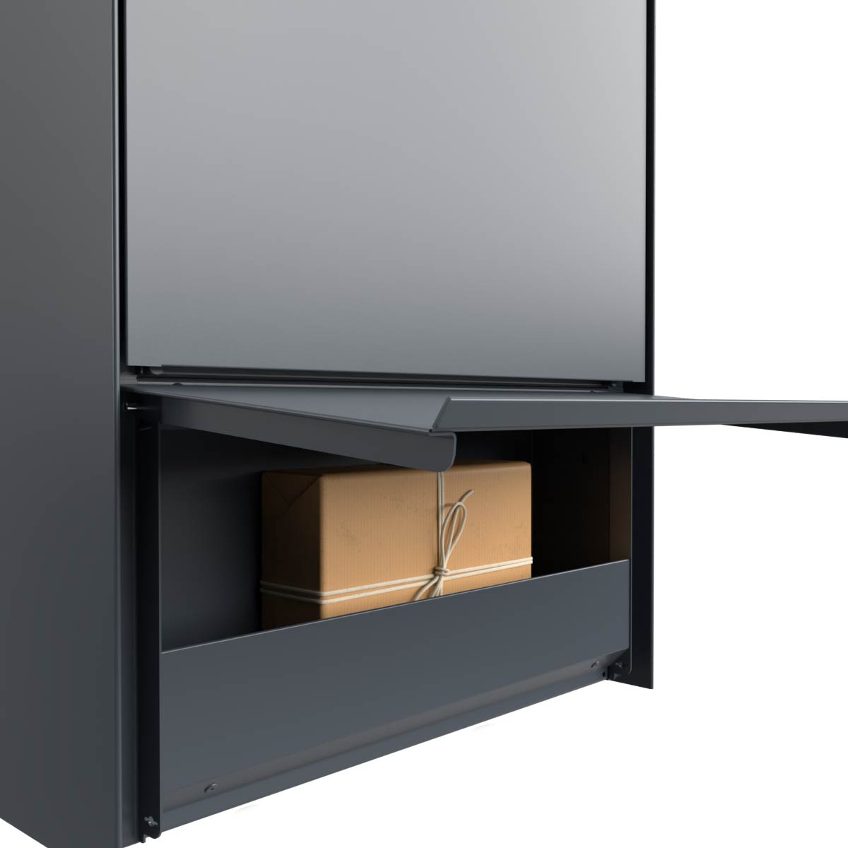 Flush-mounted letterbox GOETHE UP with newspaper compartment - Elegance 2 design - RAL of your choice Flush-mounted letterbox GOETHE UP with newspaper compartment - Elegance 2 design - RAL of your choice
