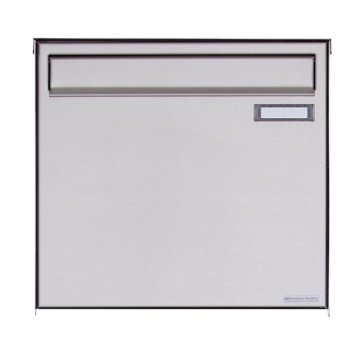 Edelstahl Zaunbriefkasten BASIC Plus 382XZ - Edelstahl geschliffen - Entnahme rückseitig Edelstahl Zaunbriefkasten BASIC Plus 382XZ - Edelstahl geschliffen - Entnahme rückseitig