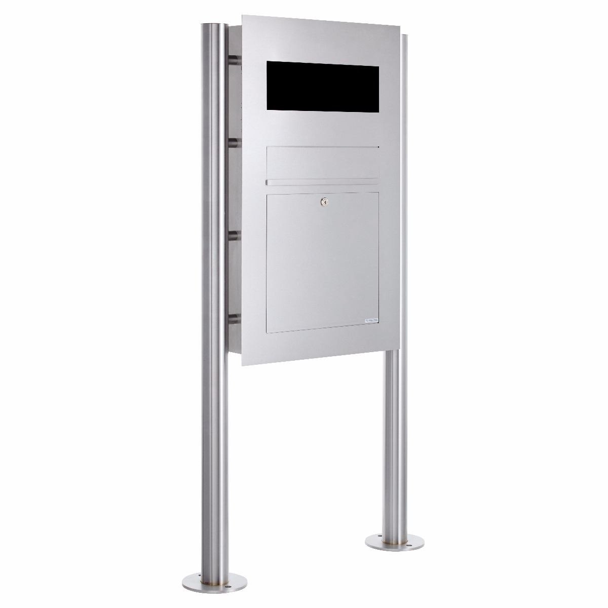 Edelstahl Standbriefkasten Designer Modell BIG - GIRA System 106 - 3-fach vorbereitet Edelstahl Standbriefkasten Designer Modell BIG - GIRA System 106 - 3-fach vorbereitet