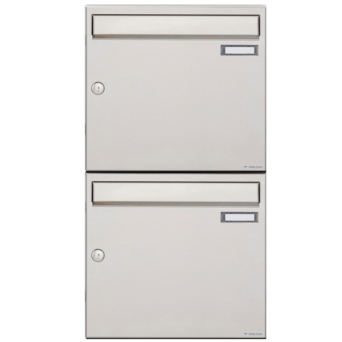 2er 1x2 Edelstahl Aufputz Briefkastenanlage Design BASIC 382A-AP 2er 1x2 Edelstahl Aufputz Briefkastenanlage Design BASIC 382A-AP