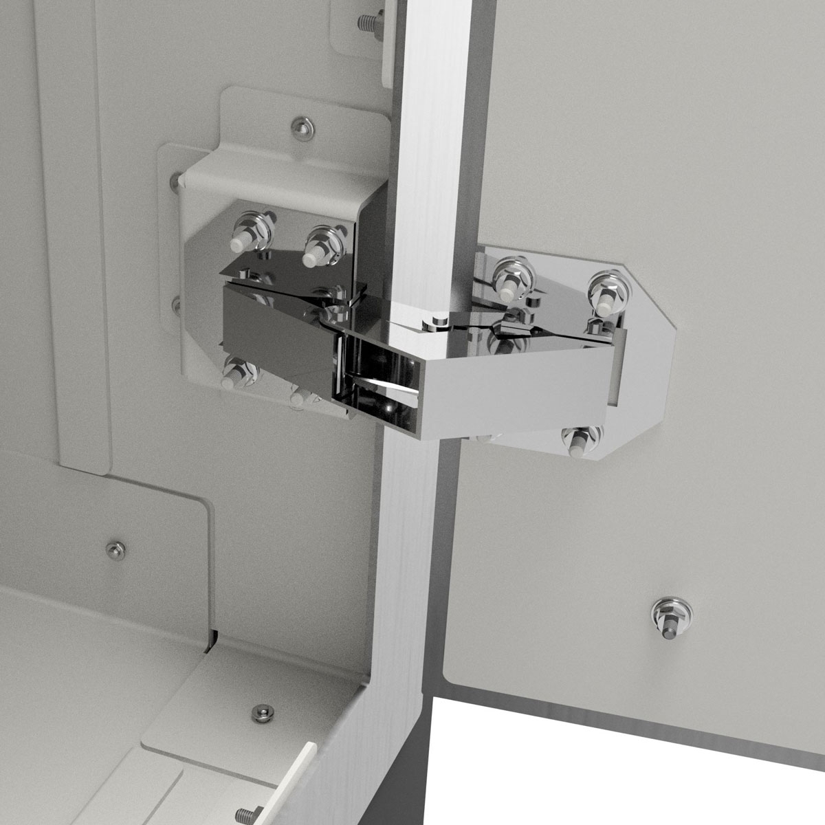 Stainless steel flush-mounted parcel box Designer BIG - RAL of your choice Stainless steel flush-mounted parcel box Designer BIG - RAL of your choice