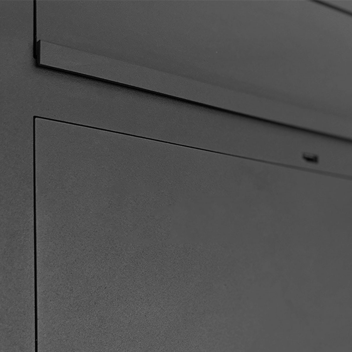 Design Aufputz Briefkasten GRIMM - Farbe nach Wahl - LOXONE Intercom/Code Touch 2x1 vorbereitet