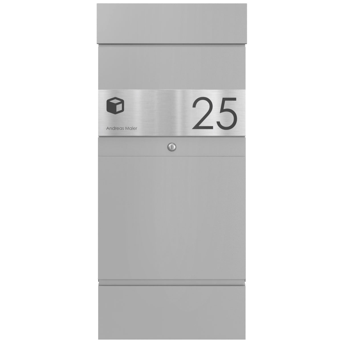Floor-standing letterbox KLEIST Edition - Design Elegance 1 - RAL 9007 grey aluminium Floor-standing letterbox KLEIST Edition - Design Elegance 1 - RAL 9007 grey aluminium