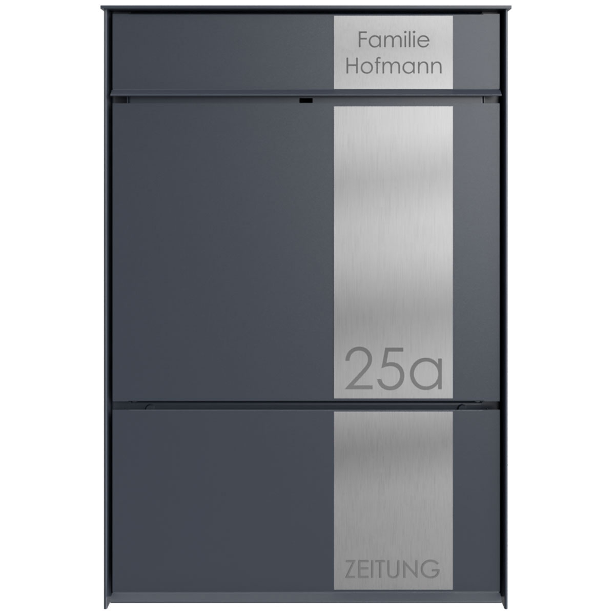 Aufputz Briefkasten GOETHE AP mit Zeitungsfach - Design Elegance 2 - RAL nach Wahl Aufputz Briefkasten GOETHE AP mit Zeitungsfach - Design Elegance 2 - RAL nach Wahl