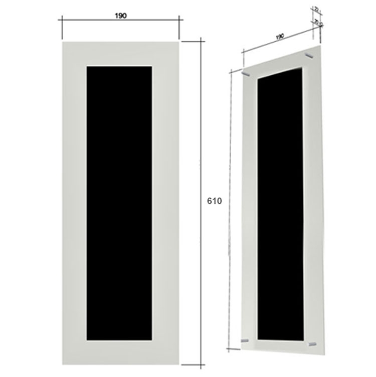 1e72503a55cf4bf7f3d5da429920a654e9b6898e Stainless steel front panel for flush-mounted installation of GIRA System 106 - 5-gang prepared - Vertical