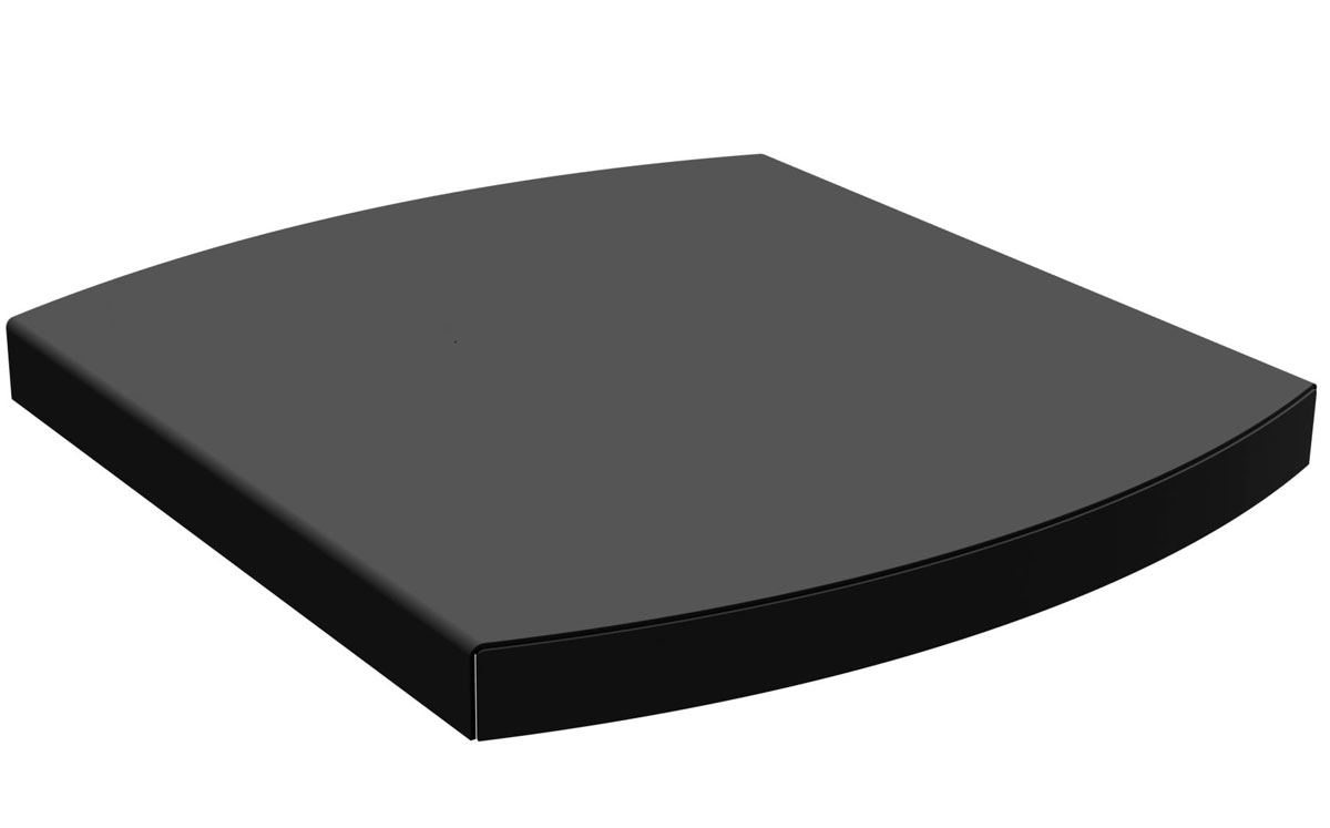 Couvercle en acier inoxydable poli - sans insert de cendrier Couvercle en acier inoxydable poli - sans insert de cendrier