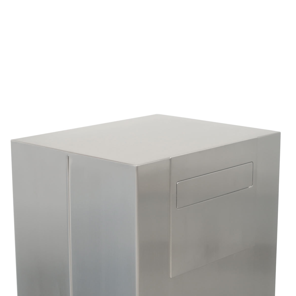 Security free-standing letterbox type 174B - Extra volume - polished stainless steel Security free-standing letterbox type 174B - Extra volume - polished stainless steel