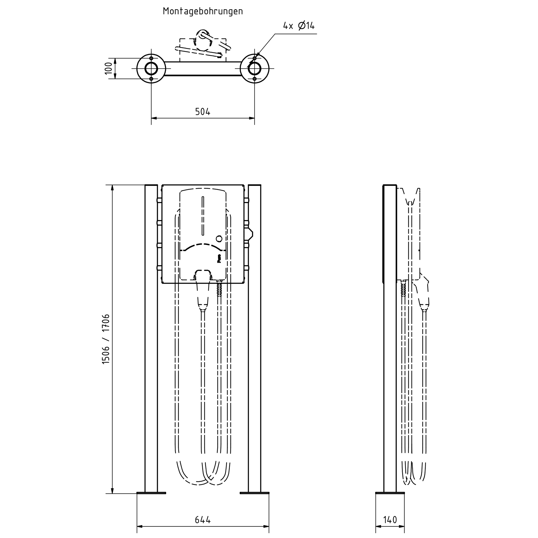 97b2e8a7fa8a5a5c71e8ae774576e81ab158d317 Edelstahl Standsäule BASIC 605 ST-R - Wallbox vorbereitet - RAL nach Wahl