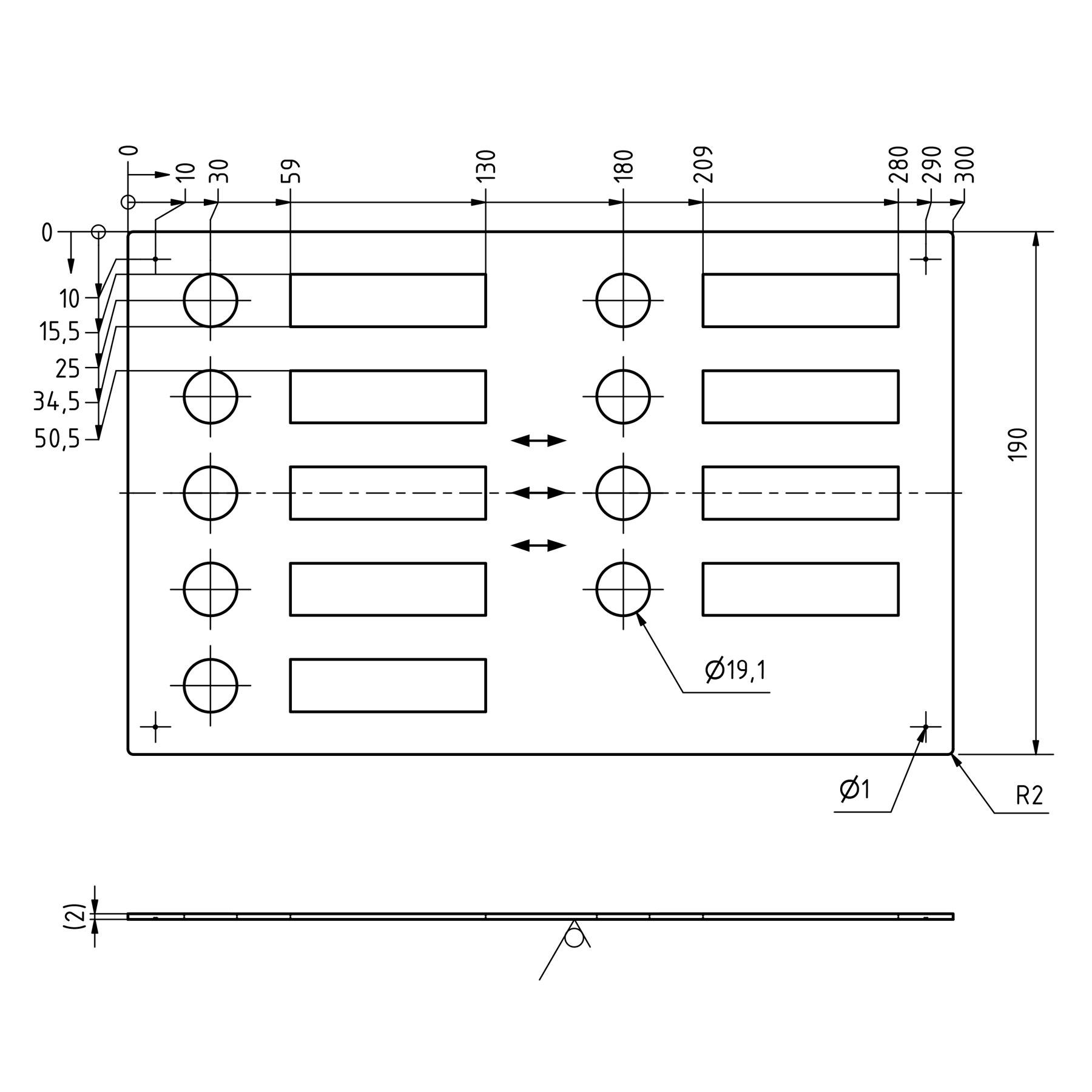 20ce92ebe1debb69e8f66f6dd061ad09f893fa8d Stainless steel bell plate 300x190 BASIC 422 with name plate - 9 parties