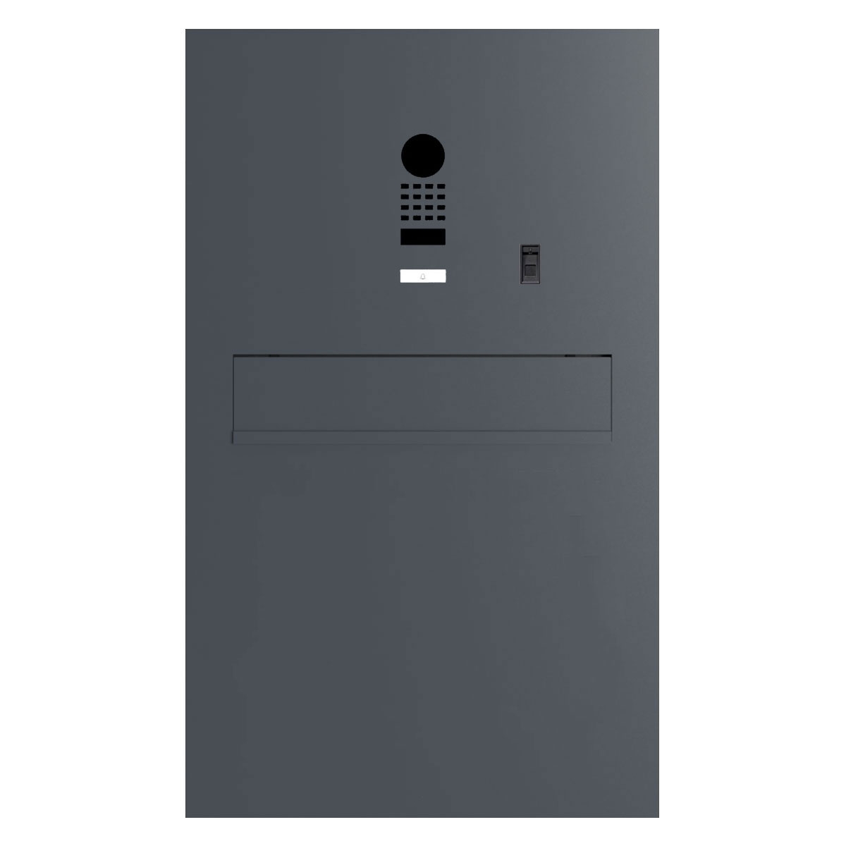 Design letterbox pedestal GRIMM - rear removal - colour of your choice with DoorBird video intercom system Design letterbox pedestal GRIMM - rear removal - colour of your choice with DoorBird video intercom system