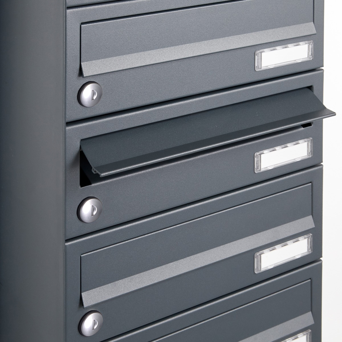 6er Briefkastenanlage freistehend Design BASIC 385-7016 ST-R - RAL 7016 anthrazitgrau 6er Briefkastenanlage freistehend Design BASIC 385-7016 ST-R - RAL 7016 anthrazitgrau