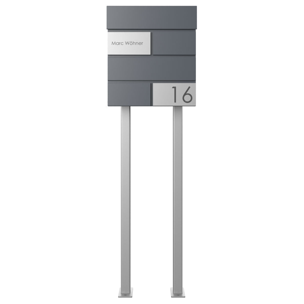 Standbriefkasten KANT Edition mit Zeitungsfach - Design Elegance 3 - RAL 7016 anthrazitgrau Standbriefkasten KANT Edition mit Zeitungsfach - Design Elegance 3 - RAL 7016 anthrazitgrau