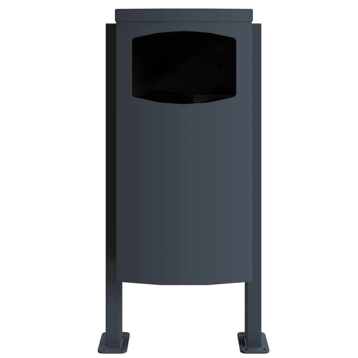 3220b39a59adf6cb848d5a24315742ef6ae81f33 Stainless steel waste bin - Waste bin design BASIC 650X ST-BP - 45 litres - RAL of your choice