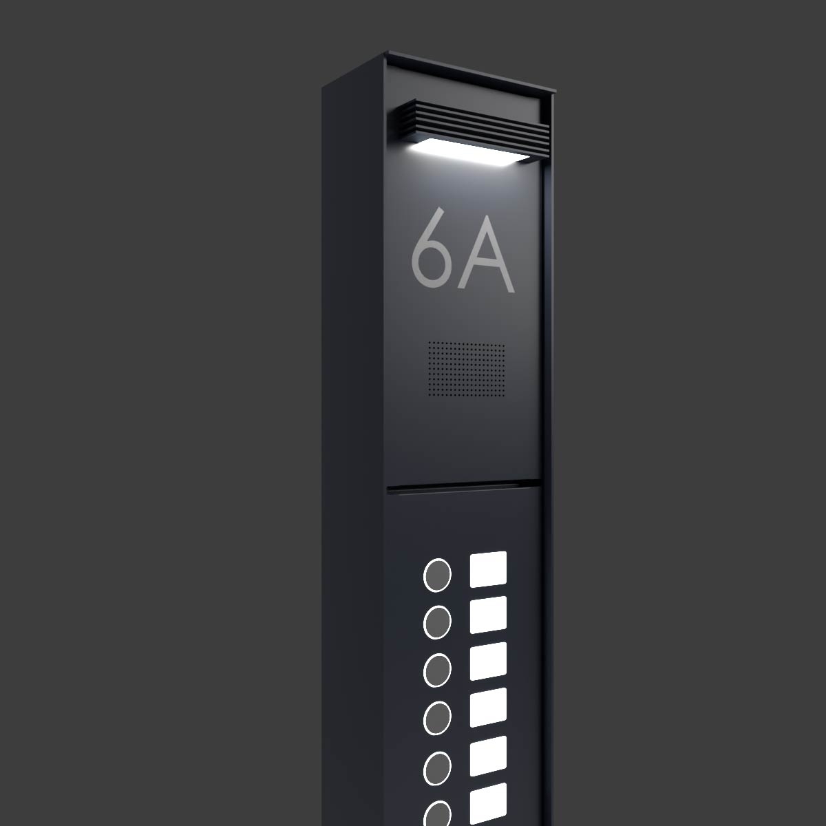 Design doorbell pillar GOETHE 200x1600 - RAL of your choice Design doorbell pillar GOETHE 200x1600 - RAL of your choice
