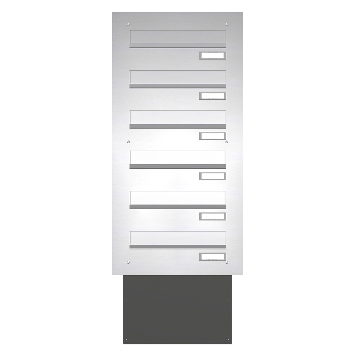 Wall-mounted letterbox BASIC 622 - polished V2A stainless steel - 6 parties Wall-mounted letterbox BASIC 622 - polished V2A stainless steel - 6 parties