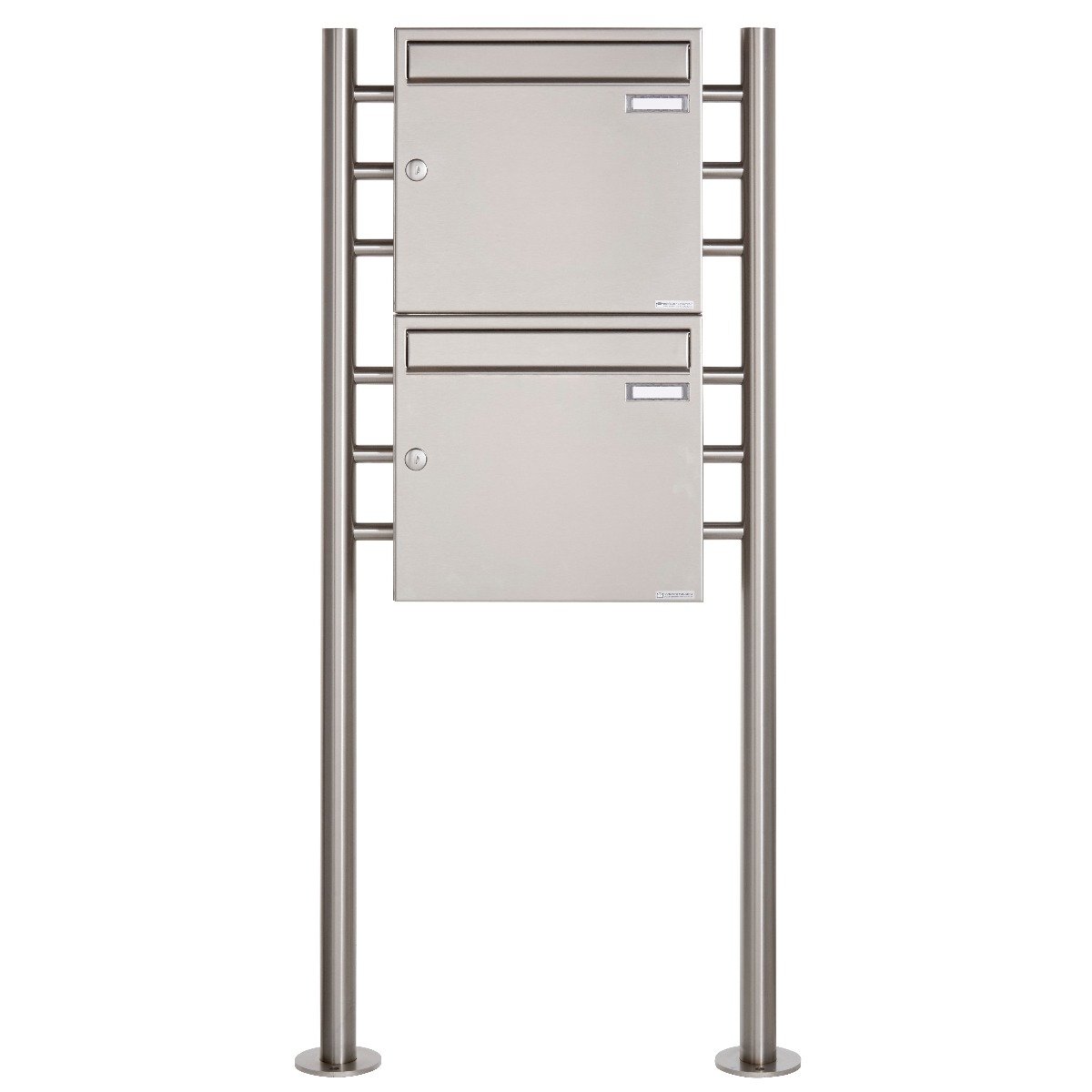 2 x 1 stainless steel letterbox Design BASIC 381 ST-R 2 x 1 stainless steel letterbox Design BASIC 381 ST-R