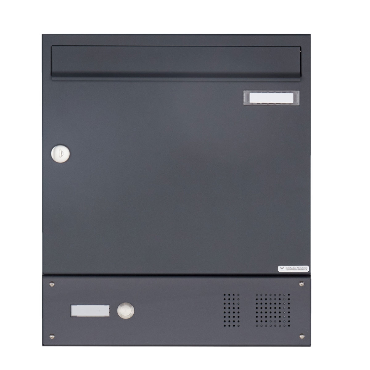 Aufputz Briefkasten Design BASIC 382A AP - RAL 7016 anthratzitgrau - mit Klingel- Gegensprechstelle Aufputz Briefkasten Design BASIC 382A AP - RAL 7016 anthratzitgrau - mit Klingel- Gegensprechstelle
