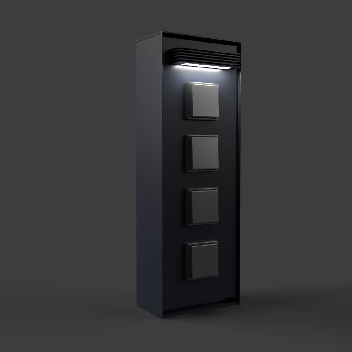 Design socket column GOETHE 200x600 for floor mounting - RAL of your choice Design socket column GOETHE 200x600 for floor mounting - RAL of your choice