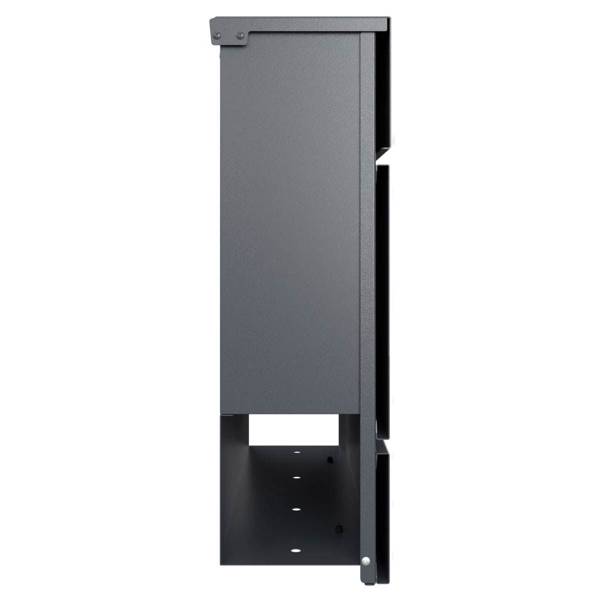 KANT letterbox with newspaper compartment - Avantgarde 1 design - RAL 7016 anthracite grey