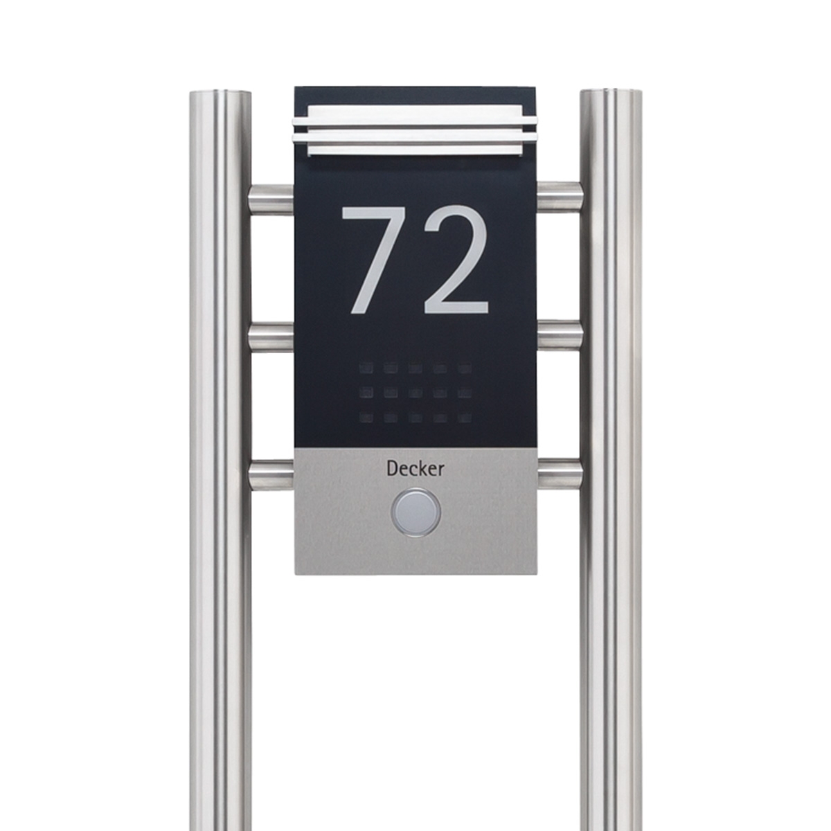 adf3ec3e59d6946a0d858ae804869d5cc0937d1e Stainless steel doorbell stele DESIGNER ST-R in titanium look