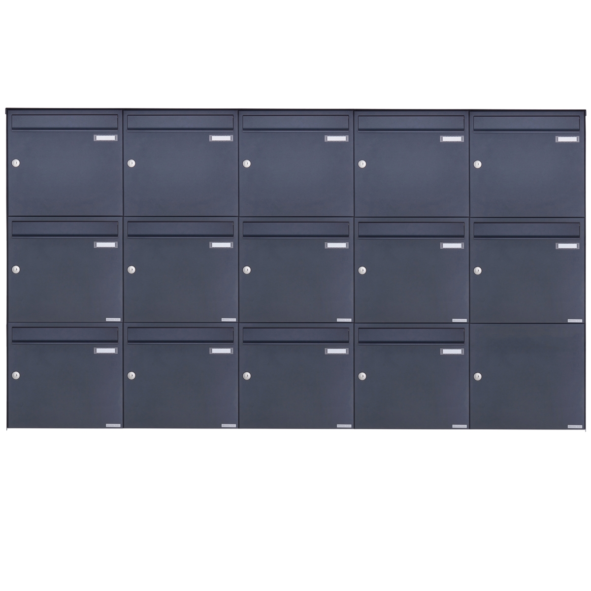 14er 5x3 Edelstahl Aufputz Briefkasten Design BASIC Plus 382XA AP - RAL nach Wahl