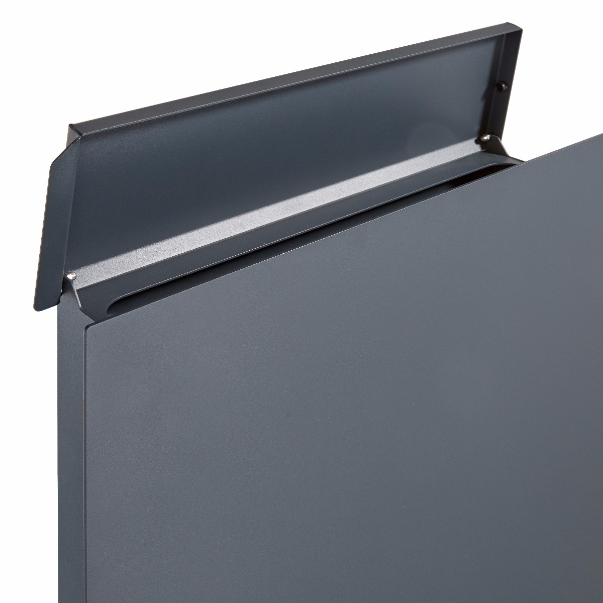 Design stainless steel letterbox SCHILLER MEDIUM Elegance III with handle bar - house number - name - RAL of your choice Design stainless steel letterbox SCHILLER MEDIUM Elegance III with handle bar - house number - name - RAL of your choice