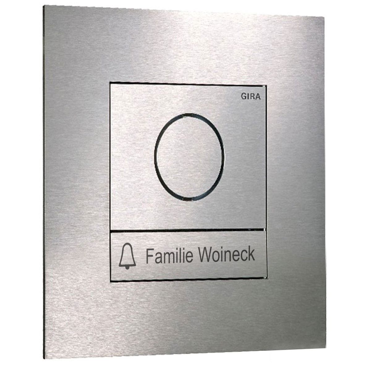 4d23af4636a9cd77cbbda82c2648ce0900f18d69 Edelstahl Sprechanlage zur Unterputzmontage - GIRA System 106 - 1-fach