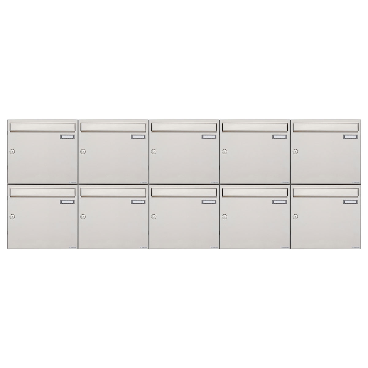 System natynkowej skrzynki na listy 10x5x2 ze stali nierdzewnej Design BASIC 382A-AP