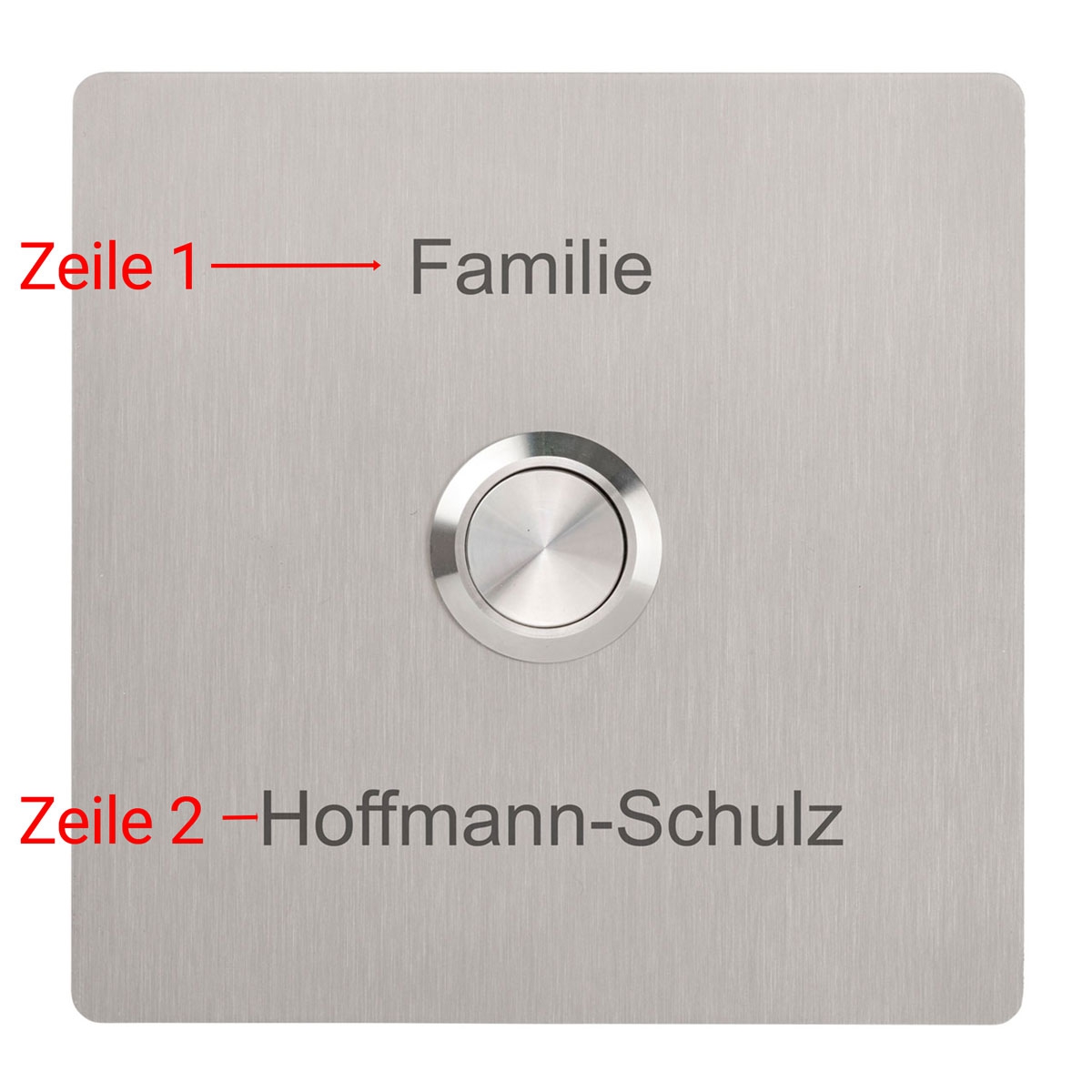 Edelstahl Klingelplatte BASIC 422-9090 - QUADRATISCH