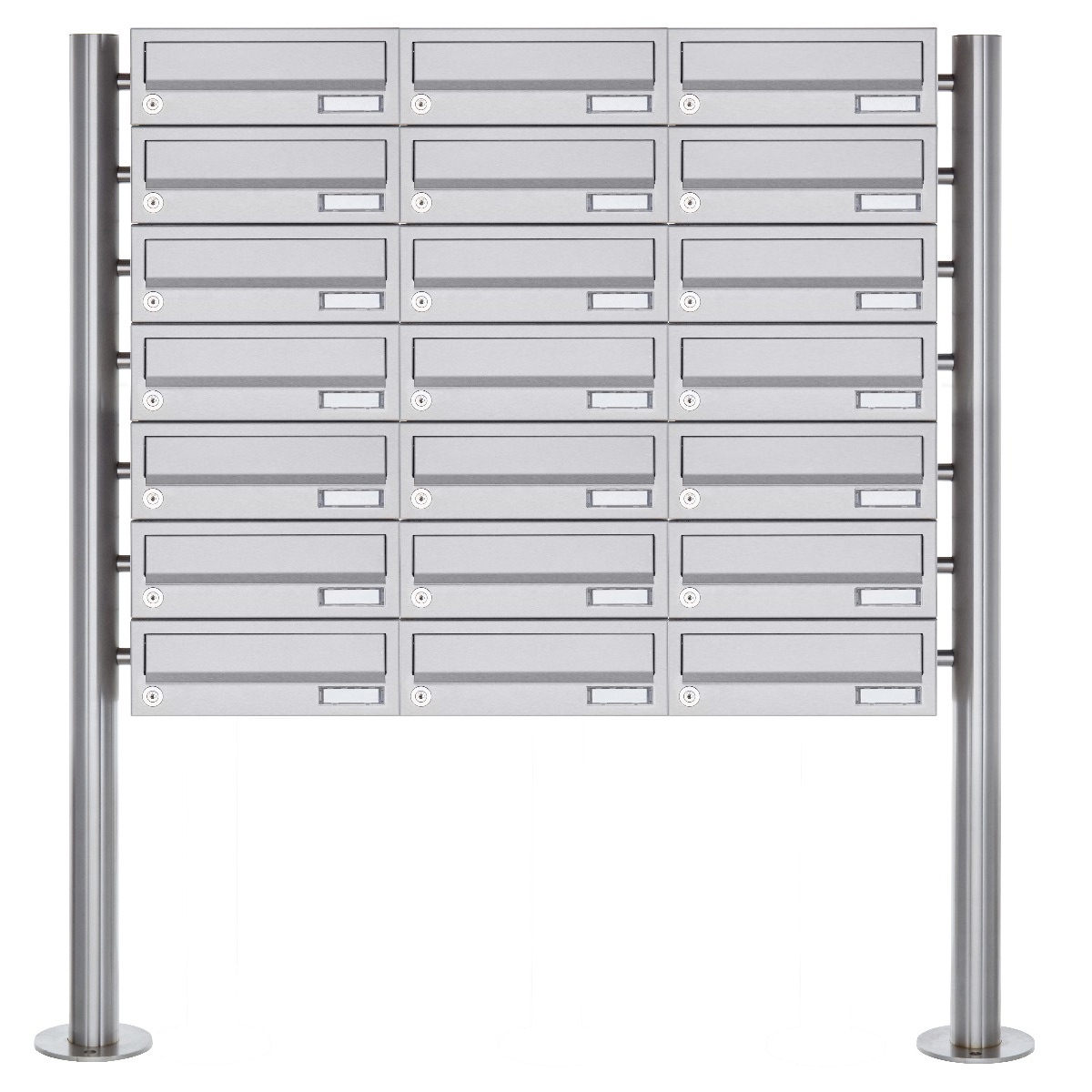 21 letterbox system freestanding Design BASIC 385-VA ST-R - stainless steel V2A, polished 21 letterbox system freestanding Design BASIC 385-VA ST-R - stainless steel V2A, polished