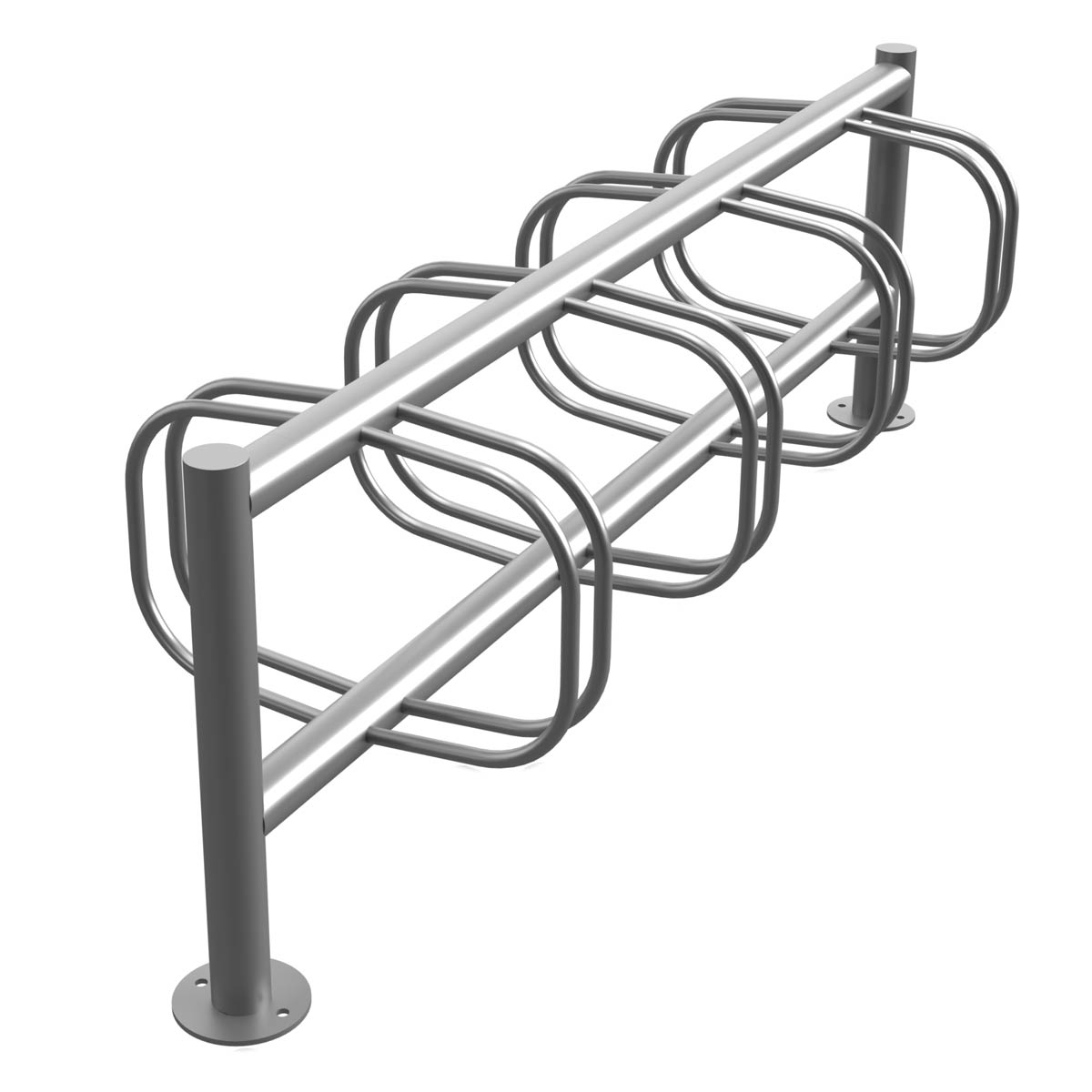 06bf6903c770af18fcb2fe5c192d7c6c319154b7 Bicycle stand ACHIM - Stainless steel V2A polished - Double-sided wheel adjustment